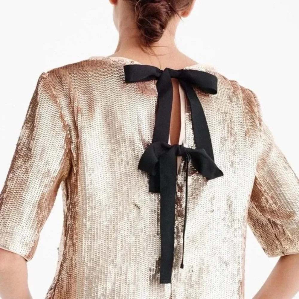 J. Crew‎ Bianca Sequin Tie-Back Top
